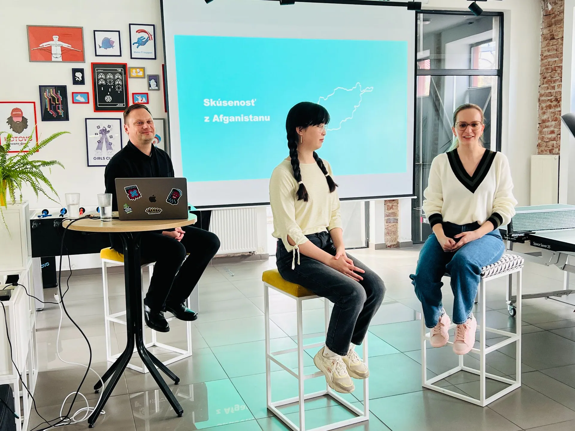 Human Rights League lecture with refugee